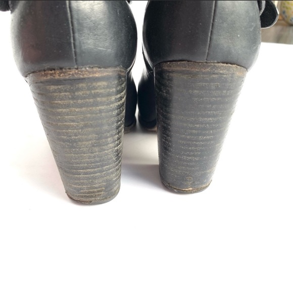 Rag & Bone Harrow Black Leather Ankle Boots 38 fits like 7 - Picture 7 of 8